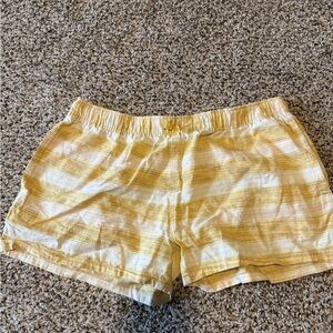 Patagonia Yellow and White Striped Shorts